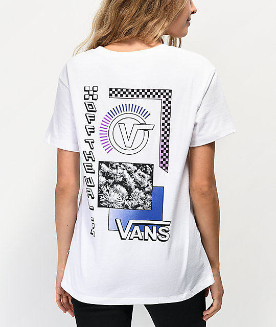 purple and white vans shirt