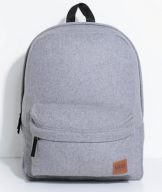 Vans Deanna Light Grey Wool 22L Backpack | Zumiez