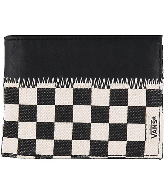 vans checkerboard wallet