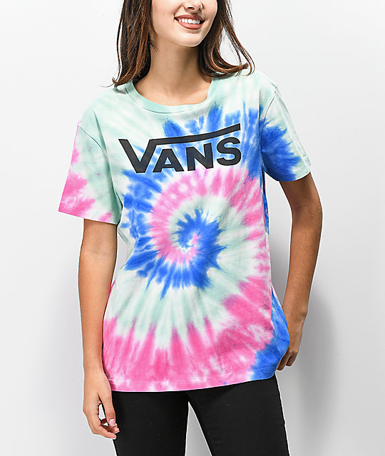 tie dye t shirt vans