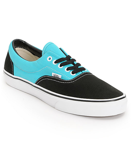 Vans Era 2 Tone Black & Scuba Blue Skate Shoes | Zumiez