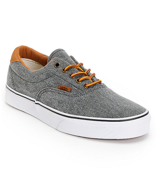 Vans Era 59 Black & Twill Skate Shoes | Zumiez