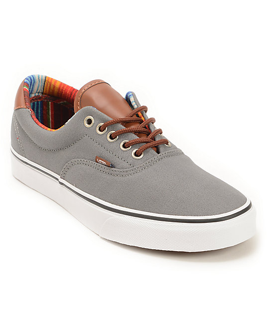 grey and brown vans cheap online