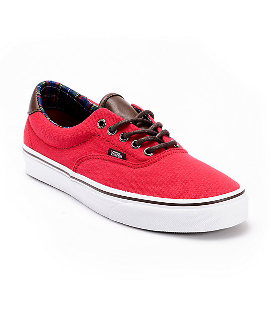 boys vans red