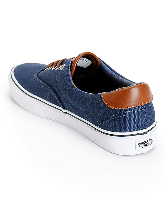vans era 59 blue brown leather vans era 59 blue brown leather