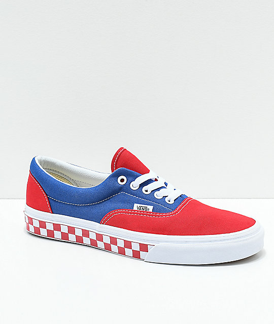 vans shoes red and blue