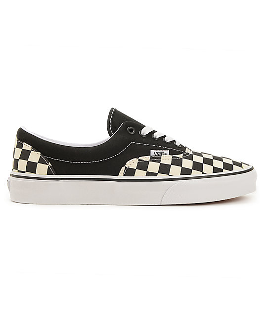 vans era checkerboard black & natural skate shoe vans era checkerboard black & natural skate shoe