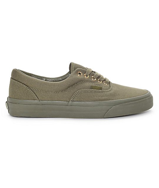 Vans Era Gold Mono Ivy Green Skate Shoes | Zumiez