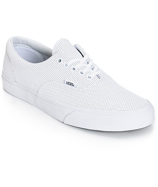 perforated leather vans cheap online