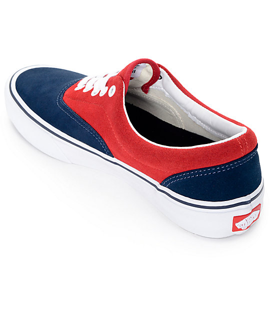 Vans Era Pro 50th Navy and Red Skate Shoes | Zumiez