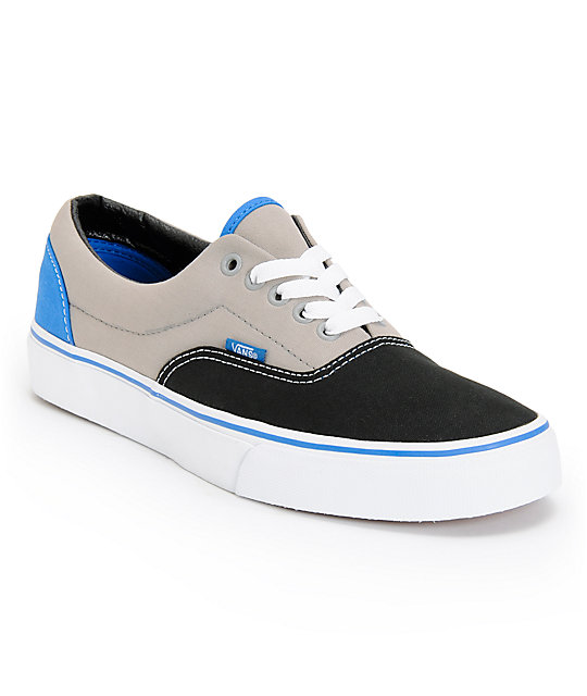 Vans Era zapatos grises, azules y negros de skate (hombre) | Zumiez