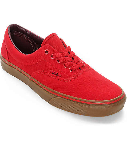 Vans Era zapatos rojos de skate (hombre) | Zumiez