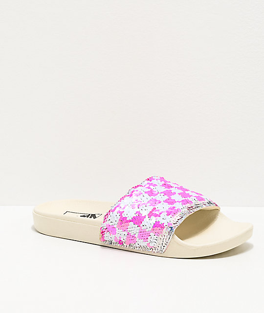 vans slides pink