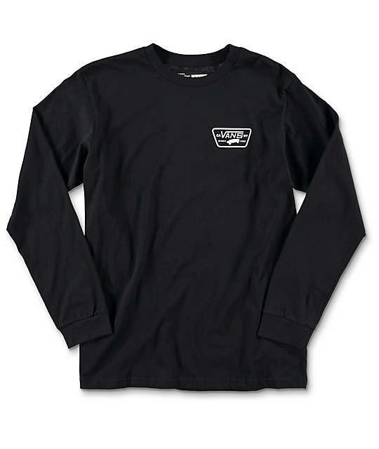 Vans Full Patch Boys Black Long Sleeve T-Shirt | Zumiez