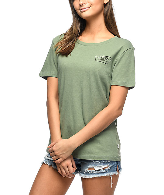 vans t shirt womens Green