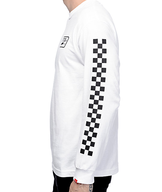 vans black and white long sleeve