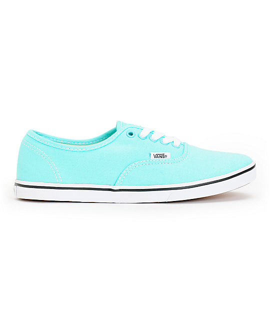 Vans Girls Authentic Lo Pro Aqua Splash & True White Shoes | Zumiez