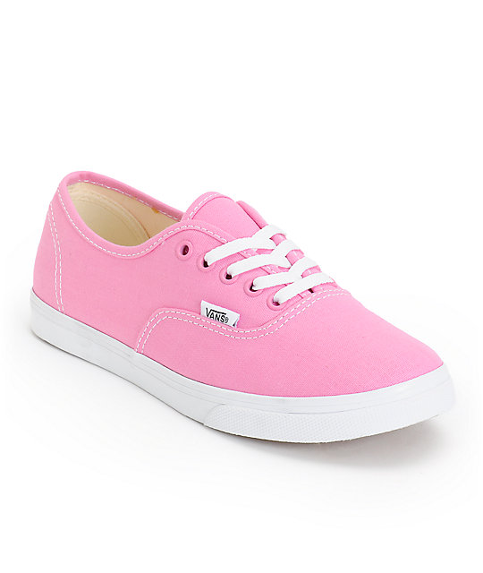 Vans Girls Authentic Lo Pro Rosebloom Pink & True White Shoes Vans Girls Authentic Lo Pro Rosebloom Pink & True White Shoes