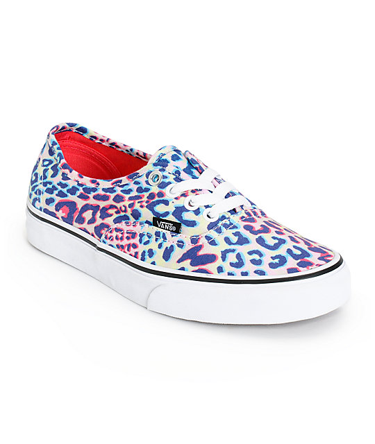 Vans Girls Authentic Multicolor Leopard Print Shoes (Womens) at Zumiez ...