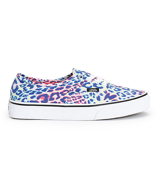 Vans Girls Authentic Multicolor Leopard Print Shoes | Zumiez