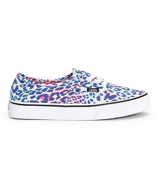 Vans Girls Authentic Multicolor Leopard Print Shoes | Zumiez