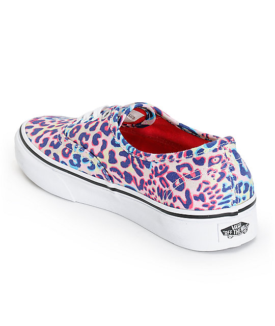 Vans Girls Authentic Multicolor Leopard Print Shoes | Zumiez