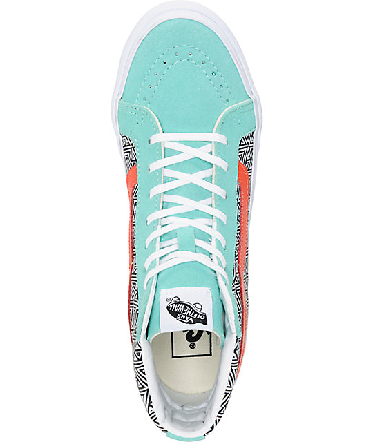 vans sk8 hi skate shoe mint