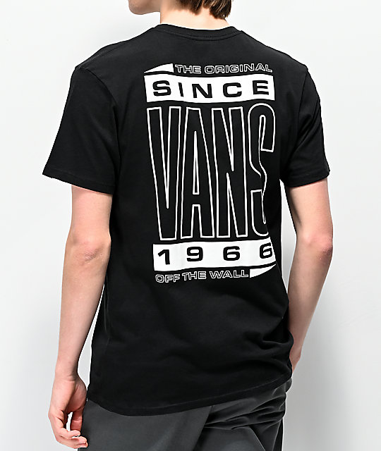 camiseta negra vans