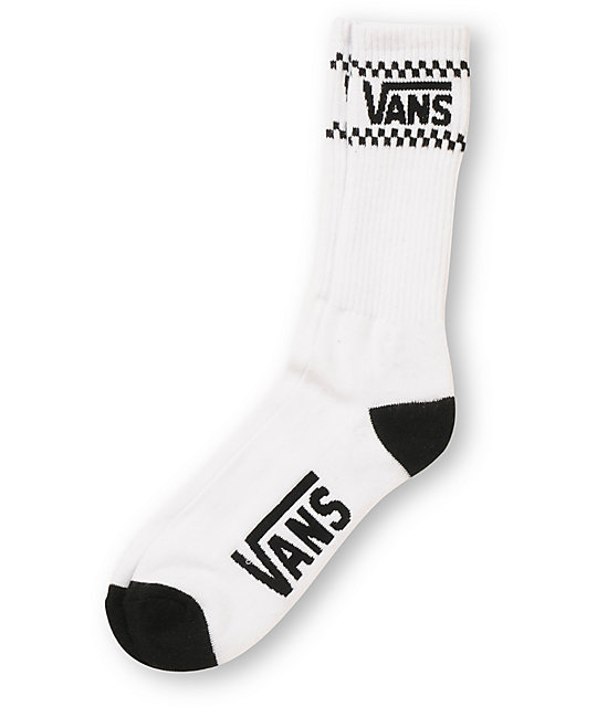 vans long white socks
