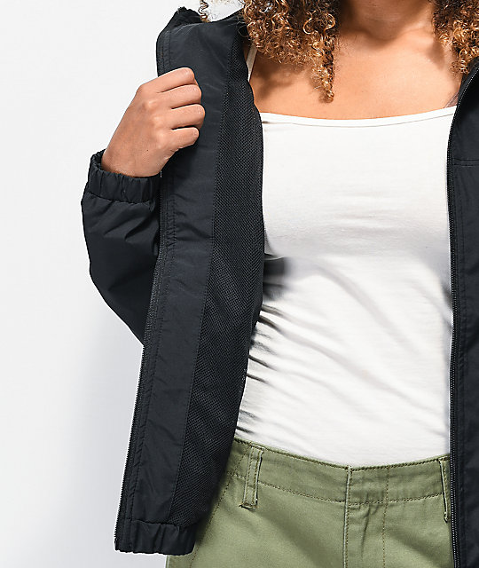 vans kastle mte white checker windbreaker jacket