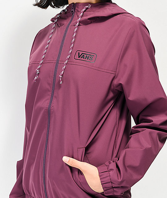 vans maroon windbreaker