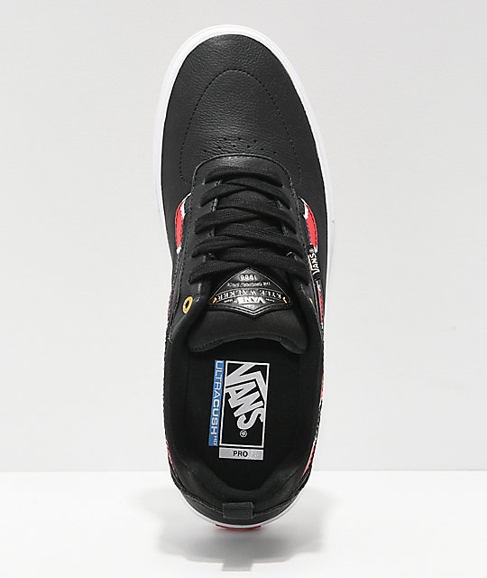 vans negro de piel