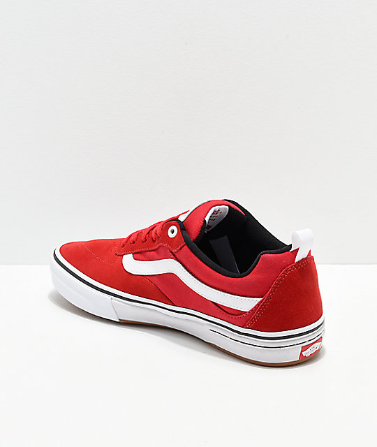 Vans Kyle Walker Pro Red & White Skate Shoes | Zumiez