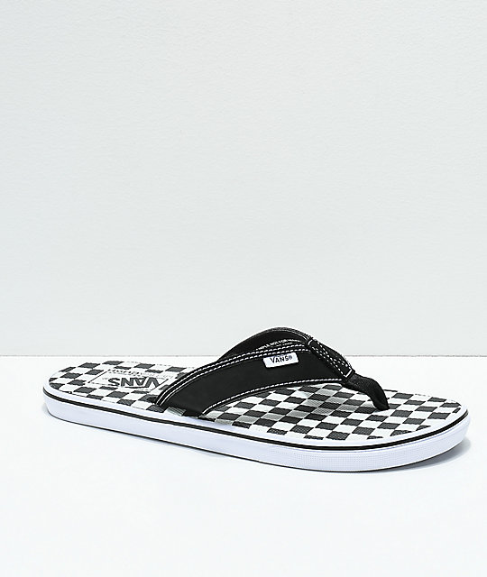 vans la costa checkerboard flip flops