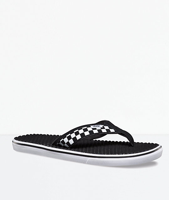 vans la costa checkerboard flip flops