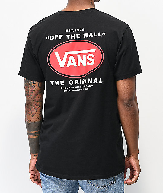 camiseta negra vans