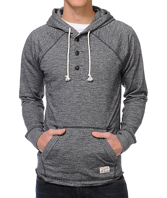 henley hooded sweatshirt