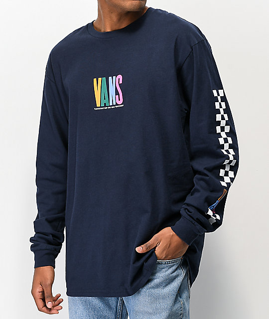 vans t shirt womens navy