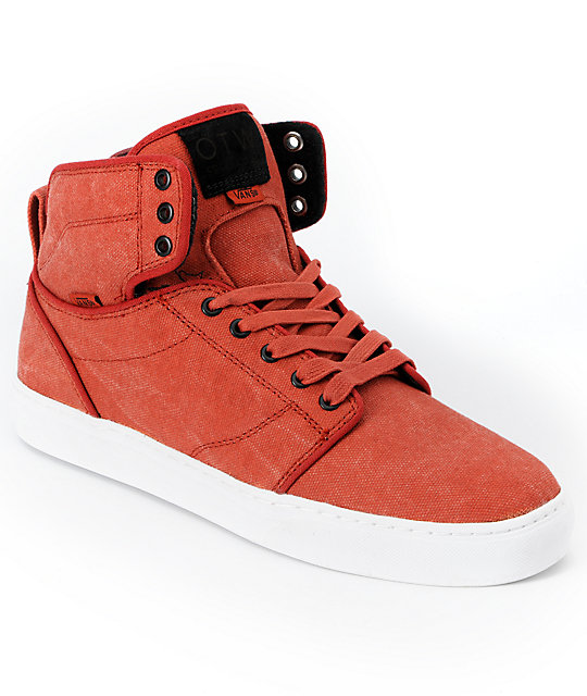 Vans OTW Alomar Red Stone Washed Canvas Skate Shoes | Zumiez
