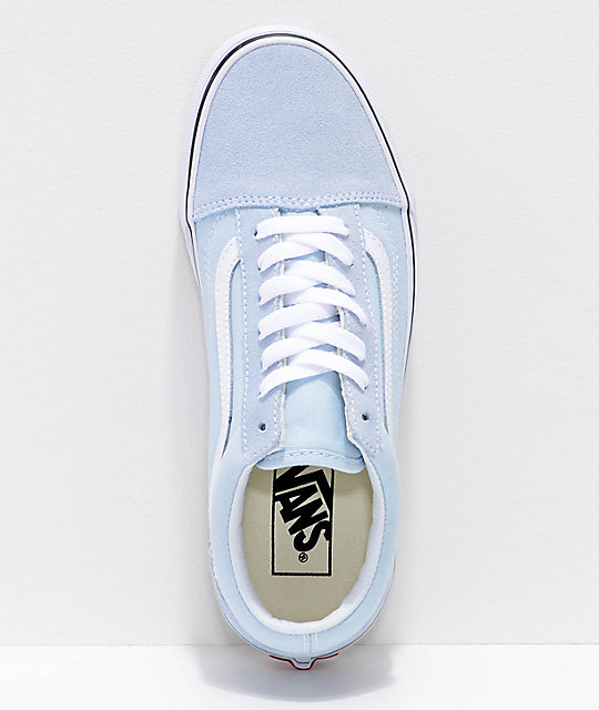 Vans Old Skool Baby Blue & True White Shoes Vans Old Skool Baby Blue & True White Shoes