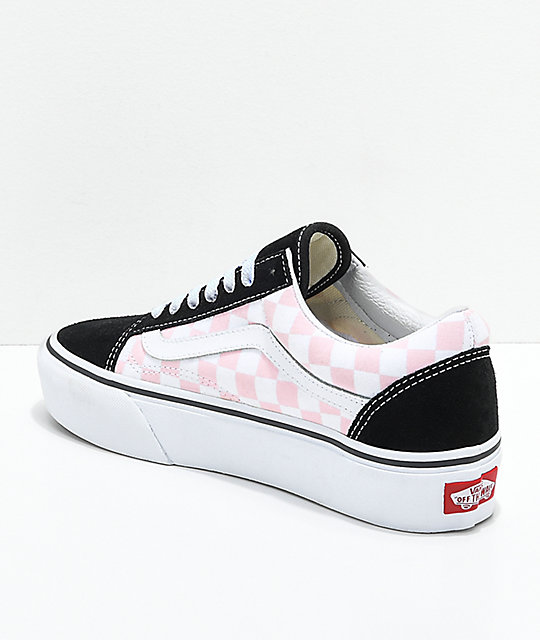 vans platform pink