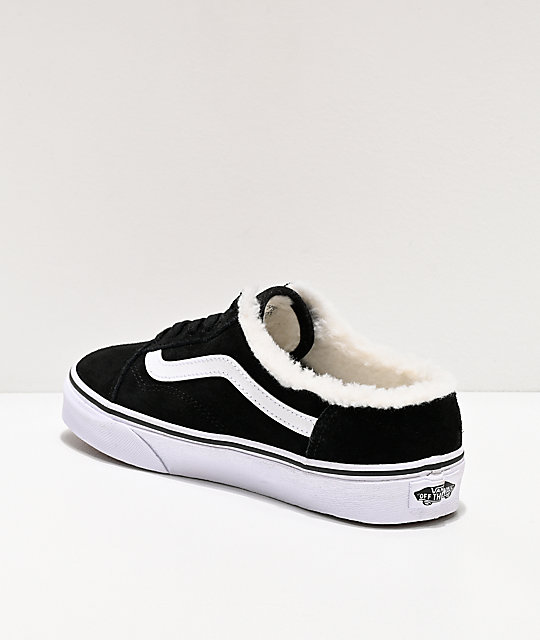 suede old skool mule