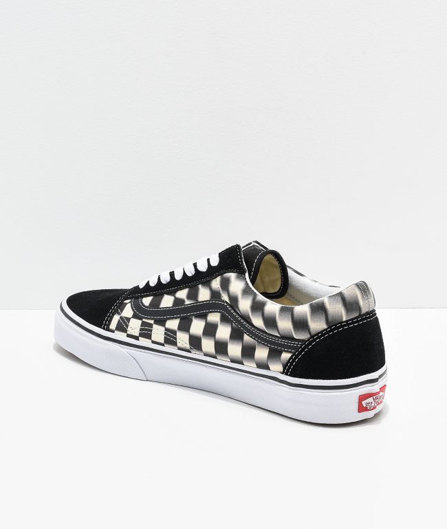 vans checkerboard with yellow stripe