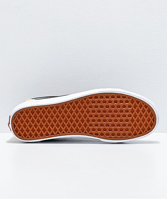 vans negras con rojo