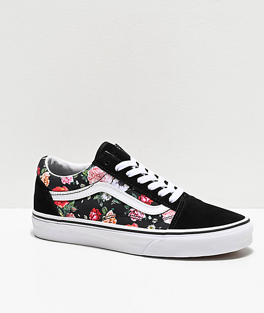 Vans old skool outlet garden floral skate shoe