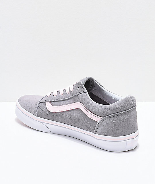 gray and pink vans shoes cheap online