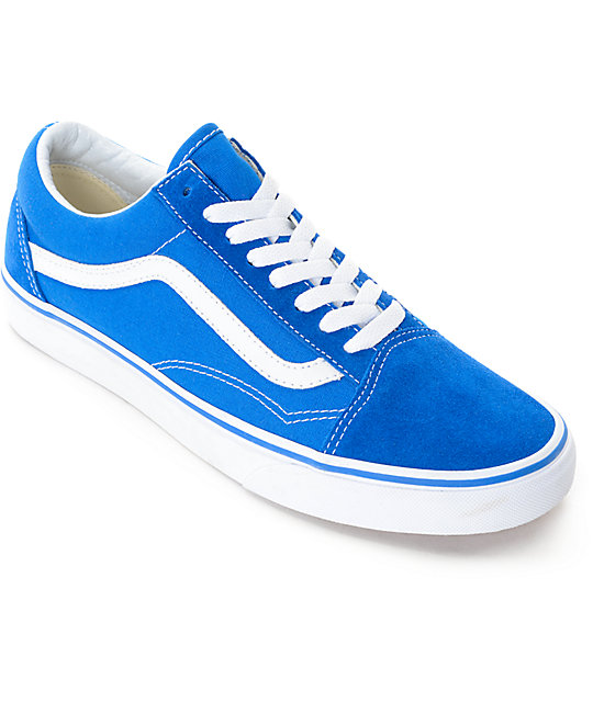 white and blue vans old skool cheap online