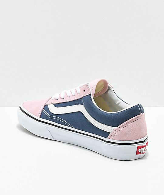Vans Old Skool Indigo & Chalk Pink Skate Shoes Zumiez Vans Old Skool Indigo & Chalk Pink Skate Shoes Zumiez