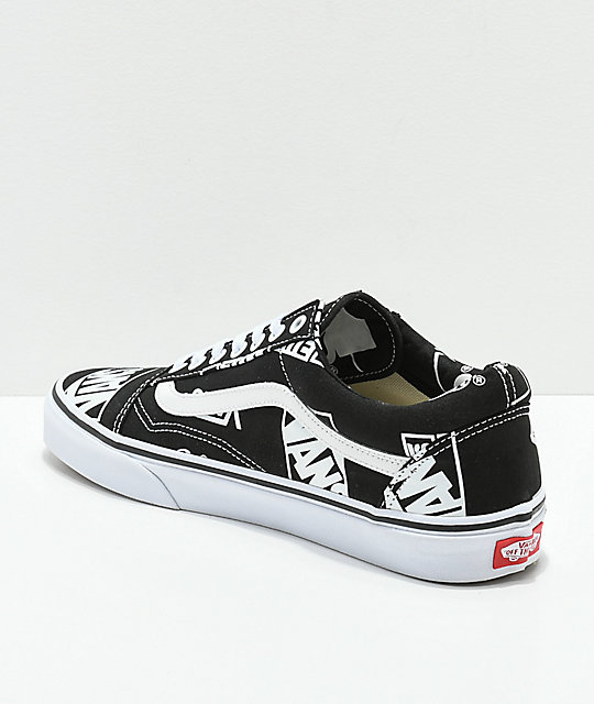 vans old skool mujer negro mix logo vans old skool mujer negro mix logo