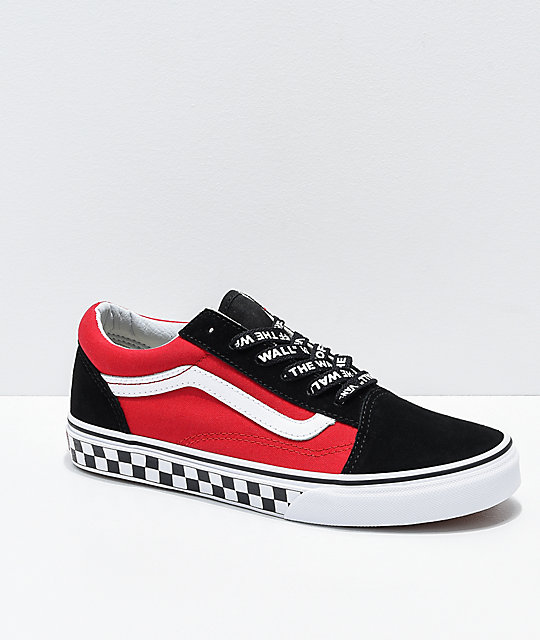 vans off the wall red cheap online